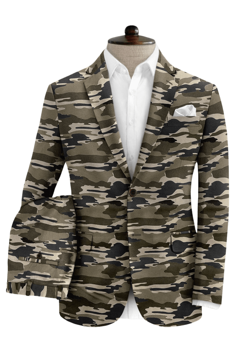 Green Stretch Camo Suit