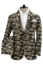 Green Stretch Camo Suit