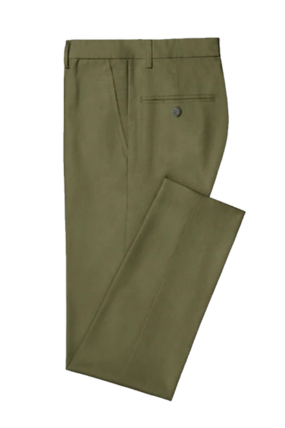 Traje verde ajustado de 2 piezas y 2 botones