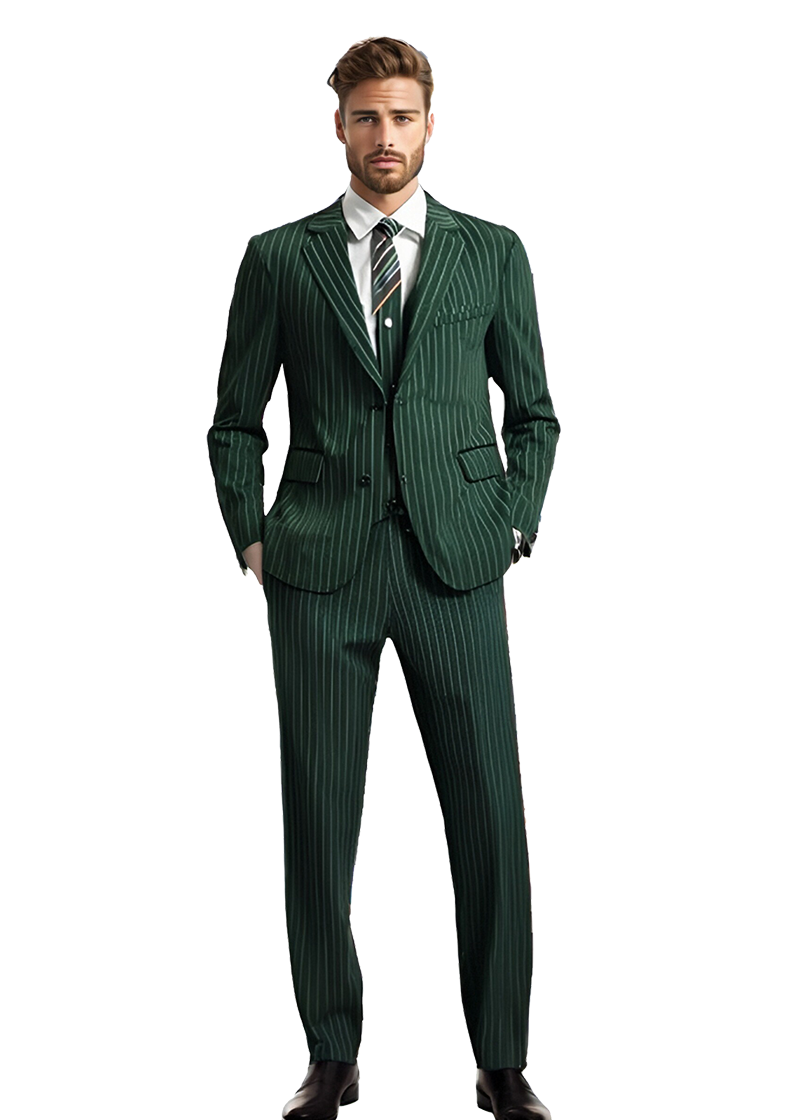 GreenSlimFitpinstripe3-Piece2Buttonsuit-1.png