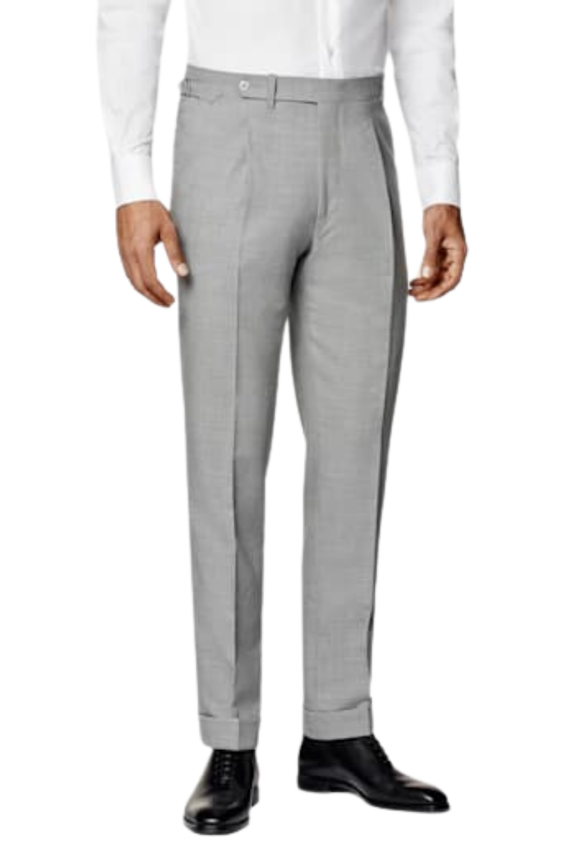 Grey 2-Button Wool Single Breasted Suit