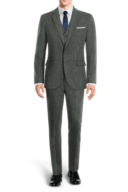 Grey Houndstooth Tweed 3-Piece Suit