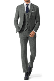 Grey Houndstooth Tweed 3-Piece Suit