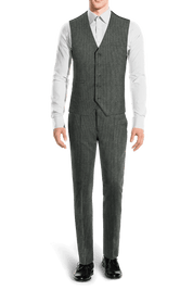 Grey Houndstooth Tweed 3-Piece Suit