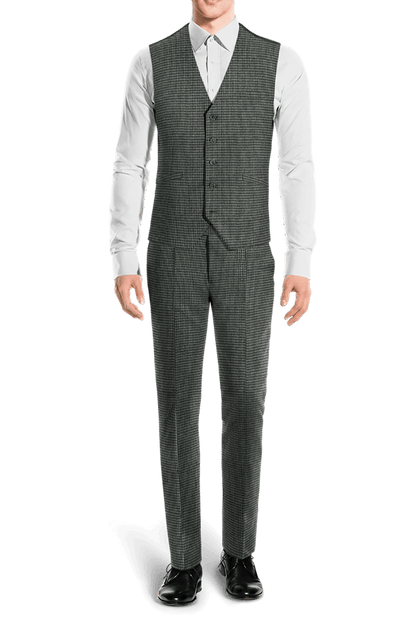 Grey Houndstooth Tweed 3-Piece Suit