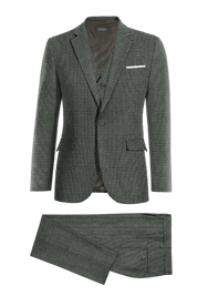 Grey Houndstooth Tweed 3-Piece Suit