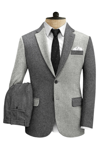 Grey Modern Fit Tweed Suit