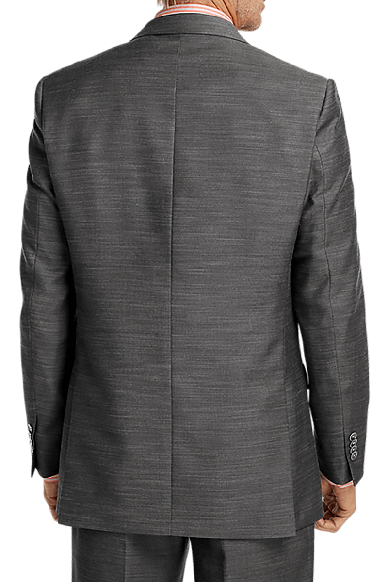 Grey Performance Blend Double Breasted Peak Lapel Suit