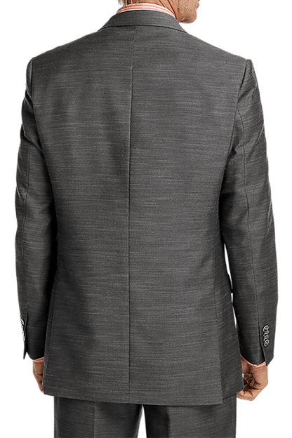 Grey Performance Blend Double Breasted Peak Lapel Suit