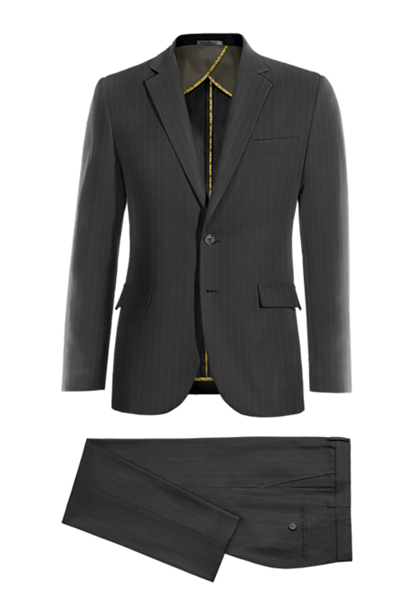 Grey Pinstripe Flannel Suit