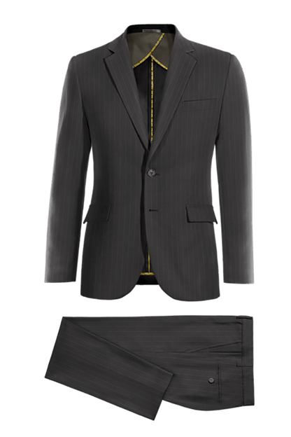 Grey Pinstripe Flannel Suit