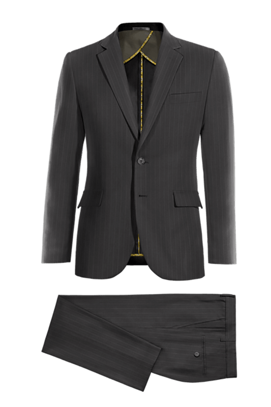 Grey Pinstripe Flannel Suit