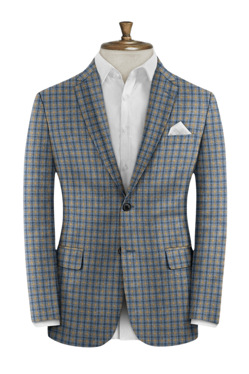 Grey Plaid Wool Lightweight 3-Piece Suit