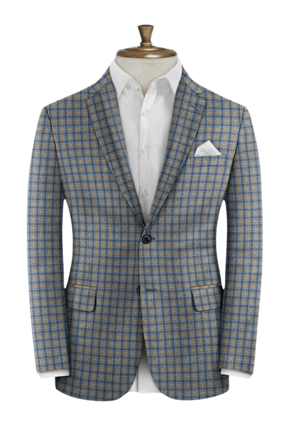 Grey Plaid Wool Lightweight 3-Piece Suit