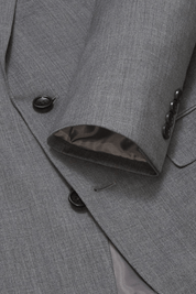 Grey Wool 2-button Notch Lapel Jacket