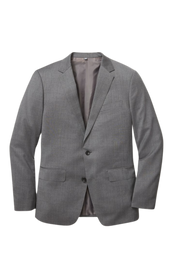 Grey Wool 2-button Notch Lapel Jacket