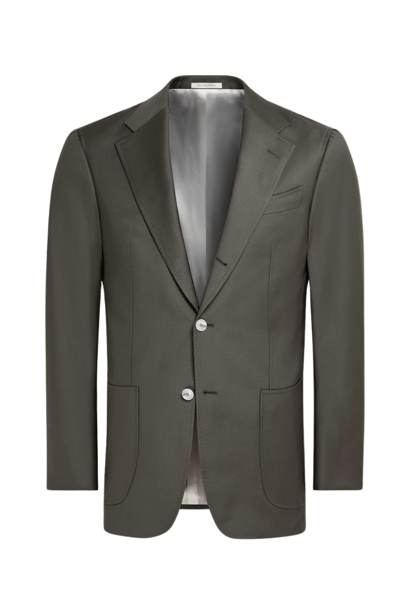 Grey Wool 2-Button Single Breasted Suit