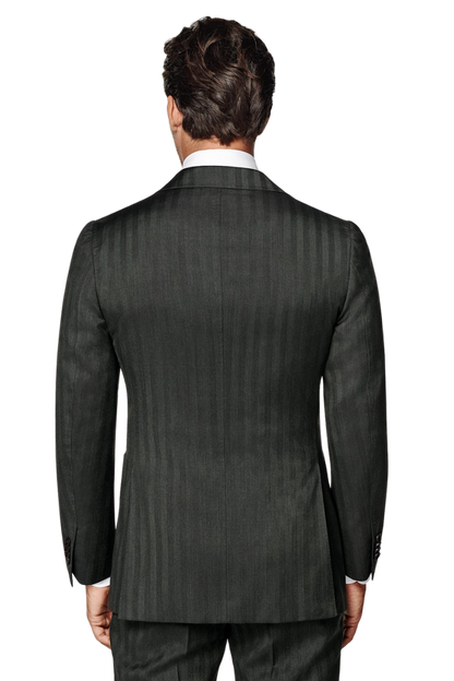 Grey Wool Single Breasted 3-Piece Suit