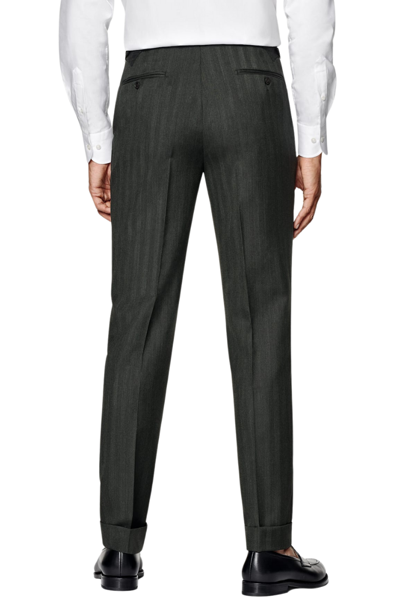 Grey Wool Single Breasted 3-Piece Suit