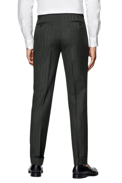 Grey Wool Single Breasted 3-Piece Suit