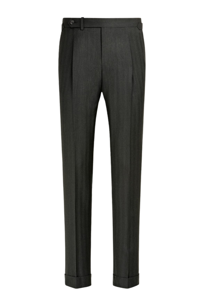 Grey Wool Single Breasted 3-Piece Suit