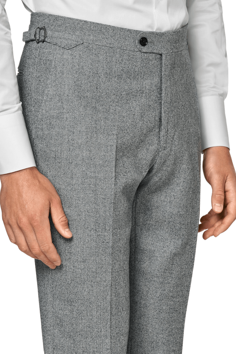 Grey Wool Single Breasted Peak Lapel 3-Piece Suit