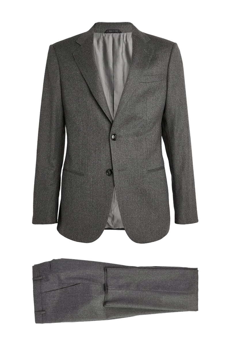 Grey Regular fit 2-Piece 2 Button Suit