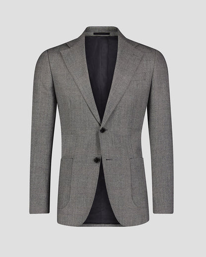 Grey Notch Lapel Single-breasted Suit