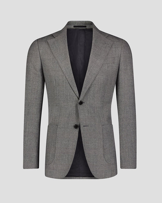 Grey Notch Lapel Single-breasted Suit