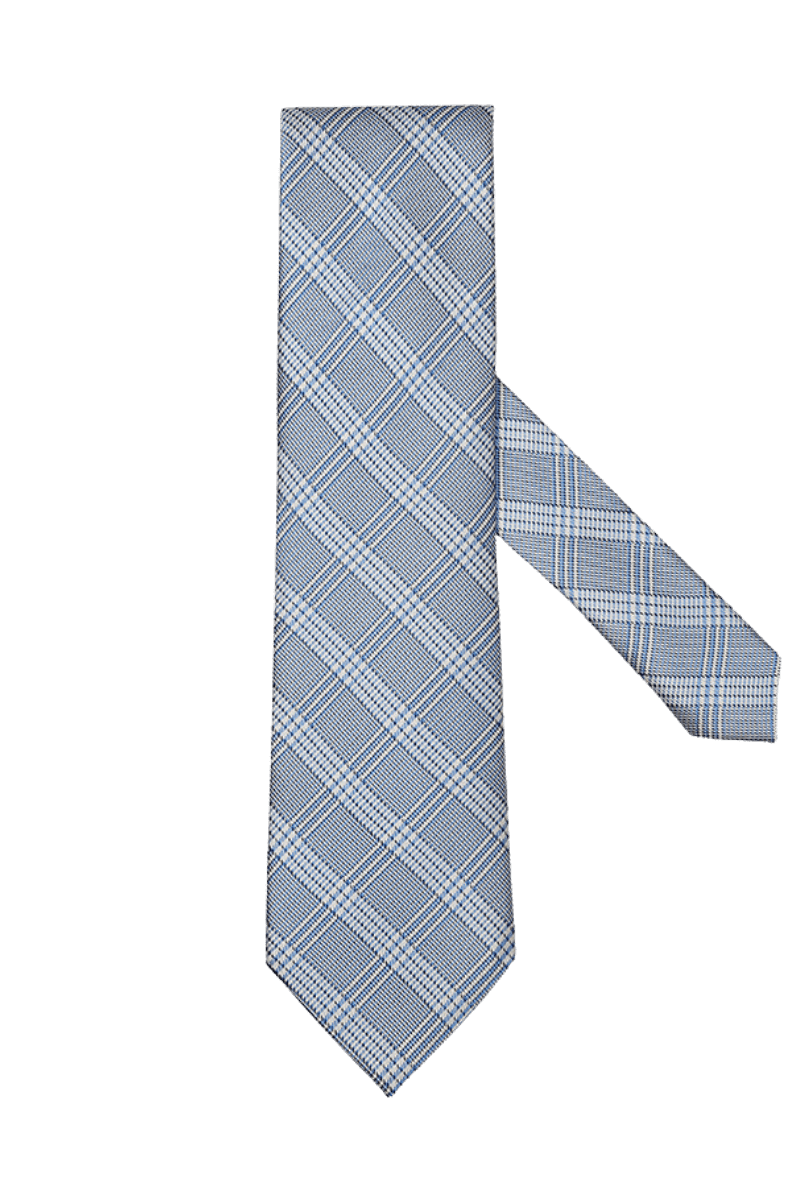 Light Blue Classic Windowpane Tie