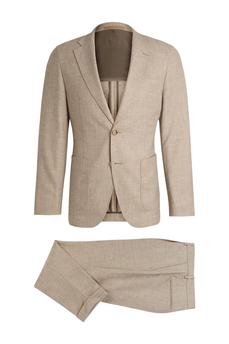 Light Brown Regular fit 2-Piece 2 Button Suit