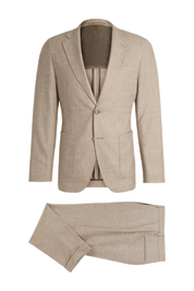 Light Brown Regular fit 2-Piece 2 Button Suit