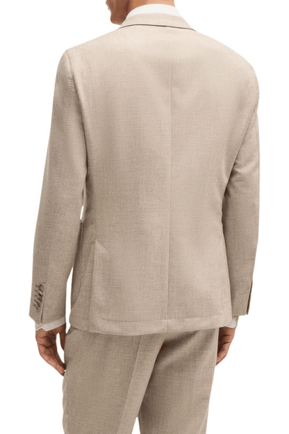 Traje de 2 piezas de corte regular y 2 botones en color marrón claro