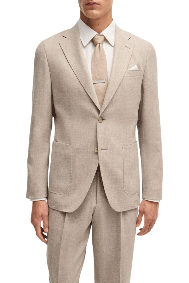 Light Brown Regular fit 2-Piece 2 Button Suit