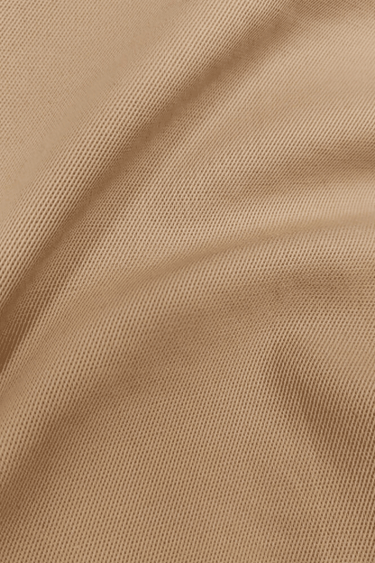 Hellbrauner, zweiteiliger, zweireihiger Anzug im Slim Fit