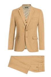 Light Brown Slim fit 3 piece 2-Button Suit