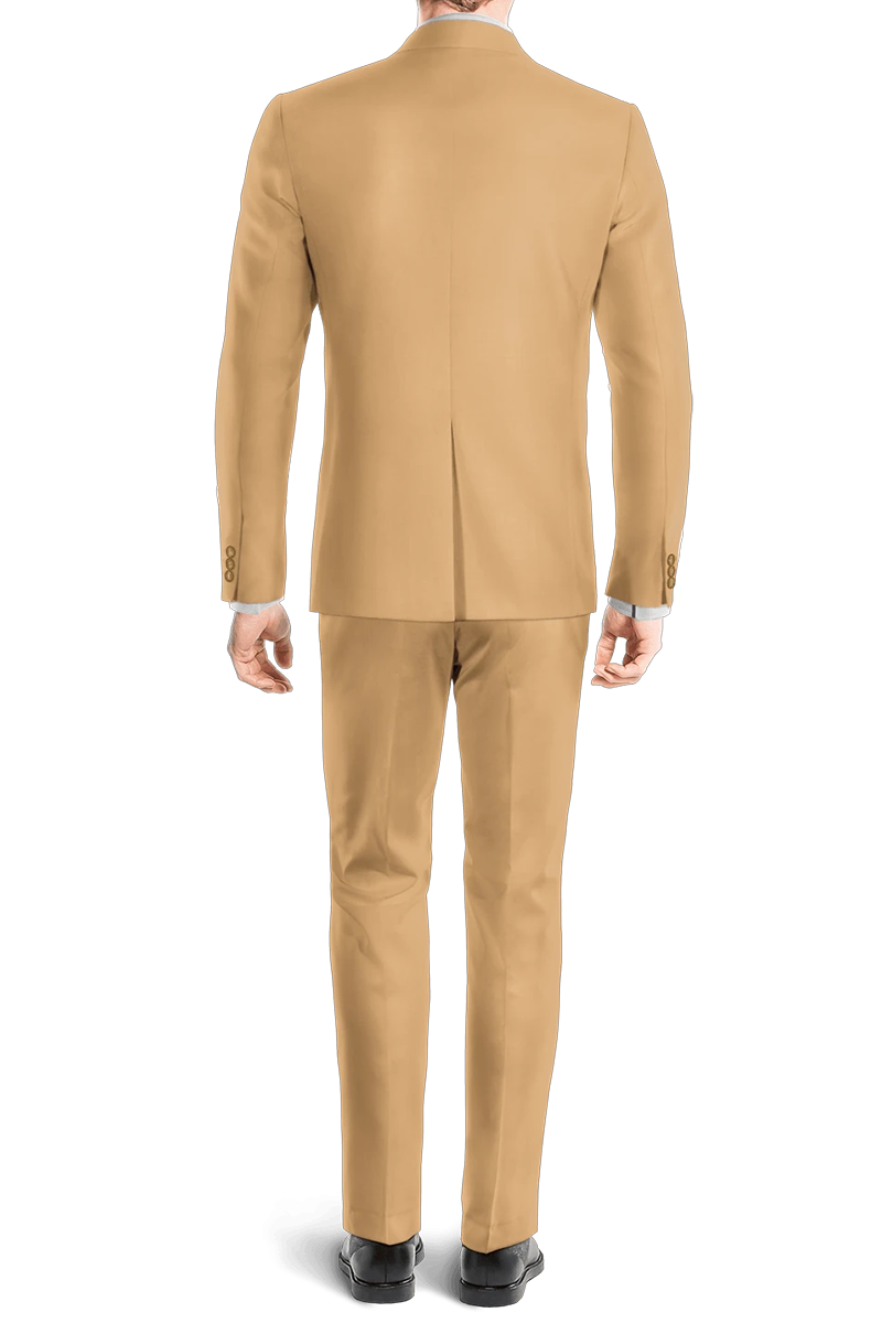 Light Brown Slim fit 3 piece 2-Button Suit