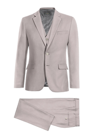 Light Gray  Slim fit 3 piece 2-Button Suit