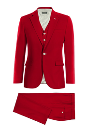 Light Red Slim fit 3 piece 1-Button Suit