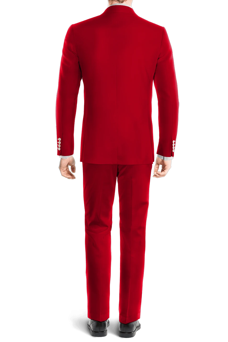 Light Red Slim fit 3 piece 1-Button Suit