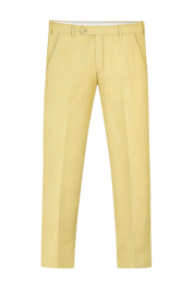 Light Yellow Slim fit 2 piece Double Breasted Suit