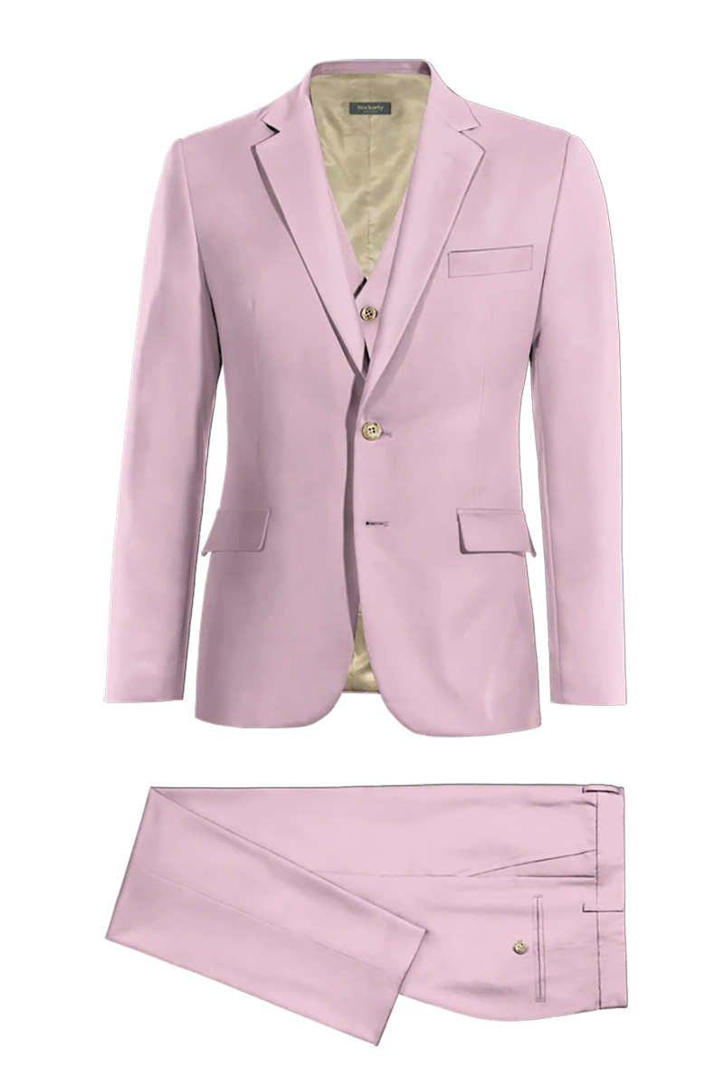 Light purple Slim fit 3 piece 2 Button Suit