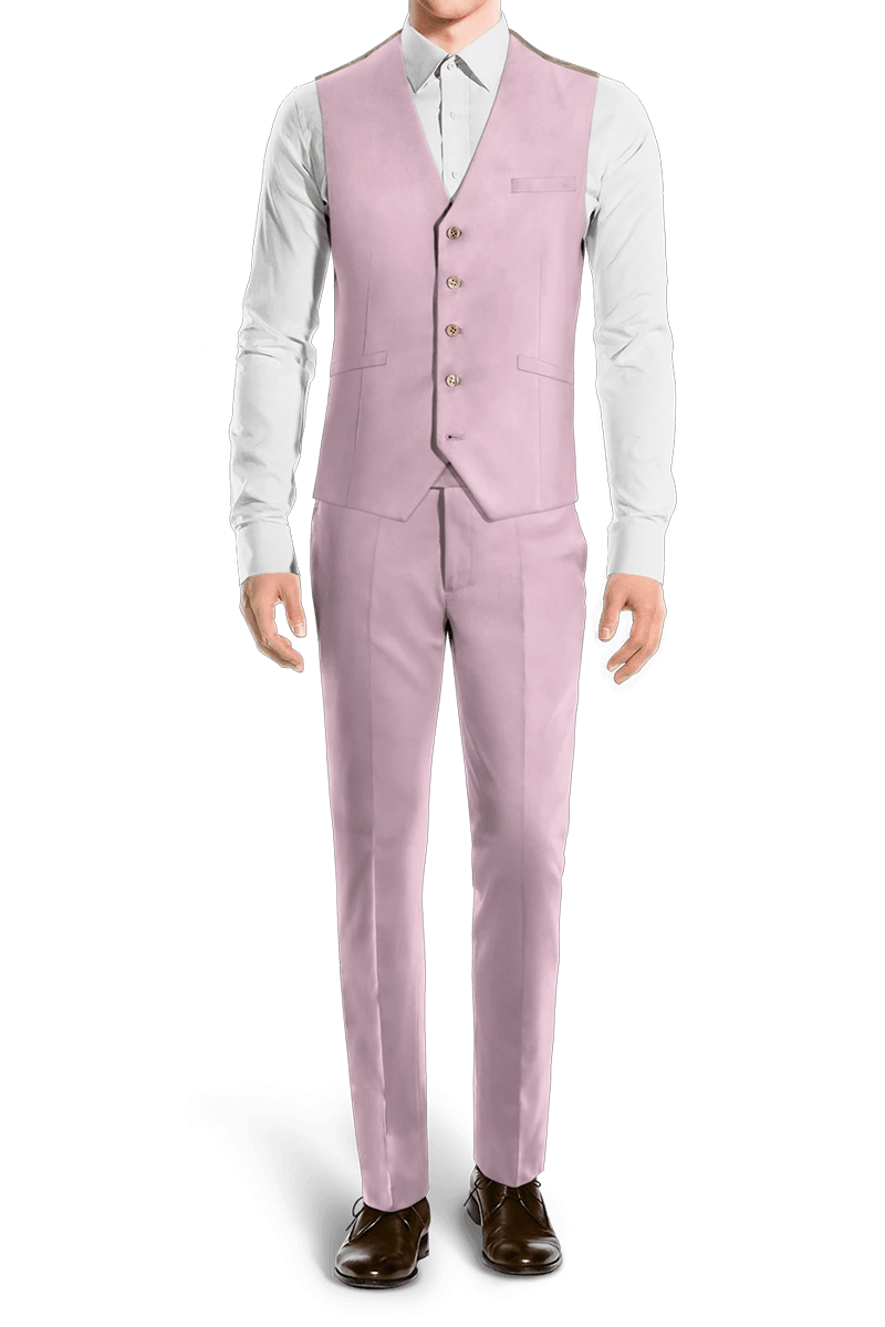 Light purple Slim fit 3 piece 2 Button Suit