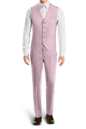 Light purple Slim fit 3 piece 2 Button Suit