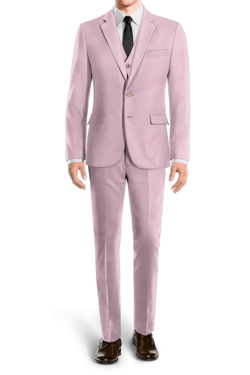 Light purple Slim fit 3 piece 2 Button Suit