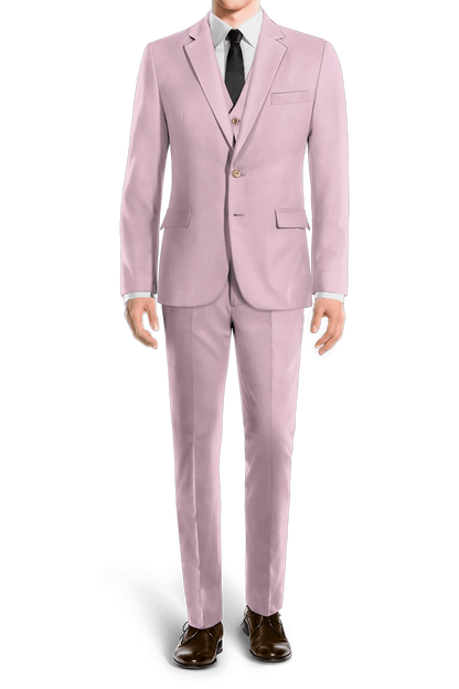 Light purple Slim fit 3 piece 2 Button Suit