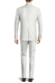 Ivory Linen Peak Lapel 2-Button Suit