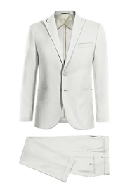 Ivory Linen Peak Lapel 2-Button Suit