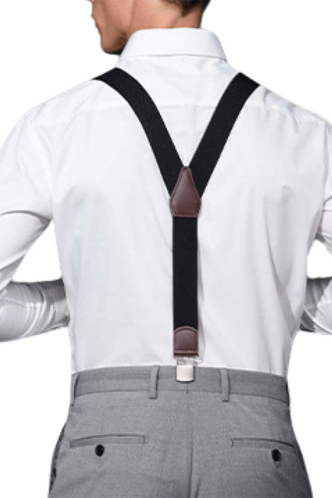 Tirantes ajustables clásicos negros para hombre