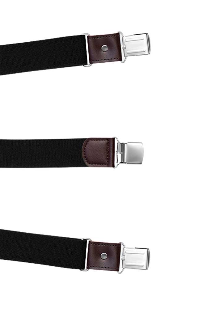 Tirantes ajustables clásicos negros para hombre